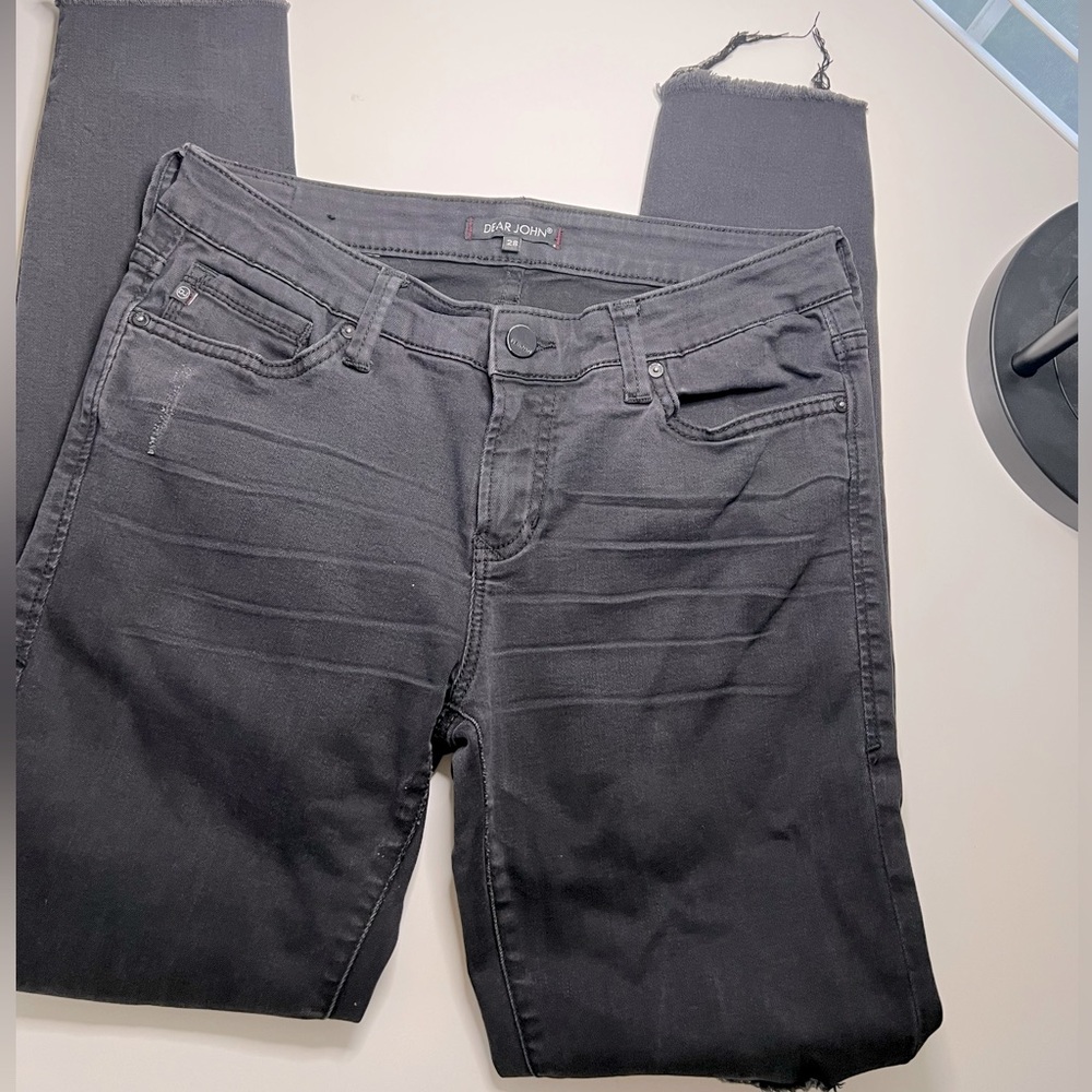 Dear John black distressed skinny jeans. Size 28